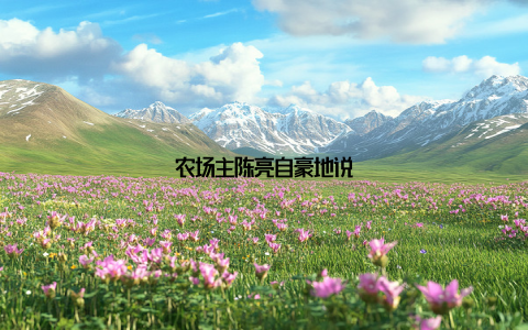 农场主陈亮自豪地说