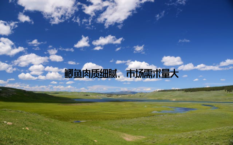 – 鲫鱼肉质细腻, 市场需求量大