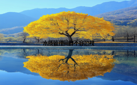 水质管理同样不容忽视