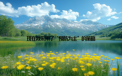 现在我采用了“预防为主”的策略