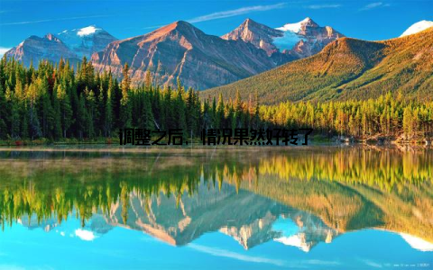 调整之后, 情况果然好转了