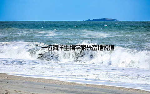 ”一位海洋生物学家兴奋地说道